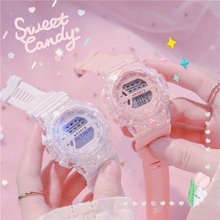 学生党手表女高颜值初高中学生女孩儿童时尚潮流可爱夜光电子表