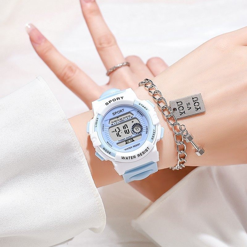 小学生儿童手表女生可爱学院风多功能简约中学生夜光电子表男孩,手表,国产腕表,淘宝优惠券,粉丝福利购,淘宝优惠卷