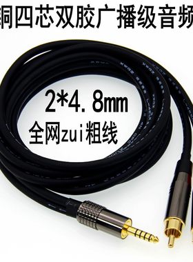 线威4.4转双莲花四芯广播级音频