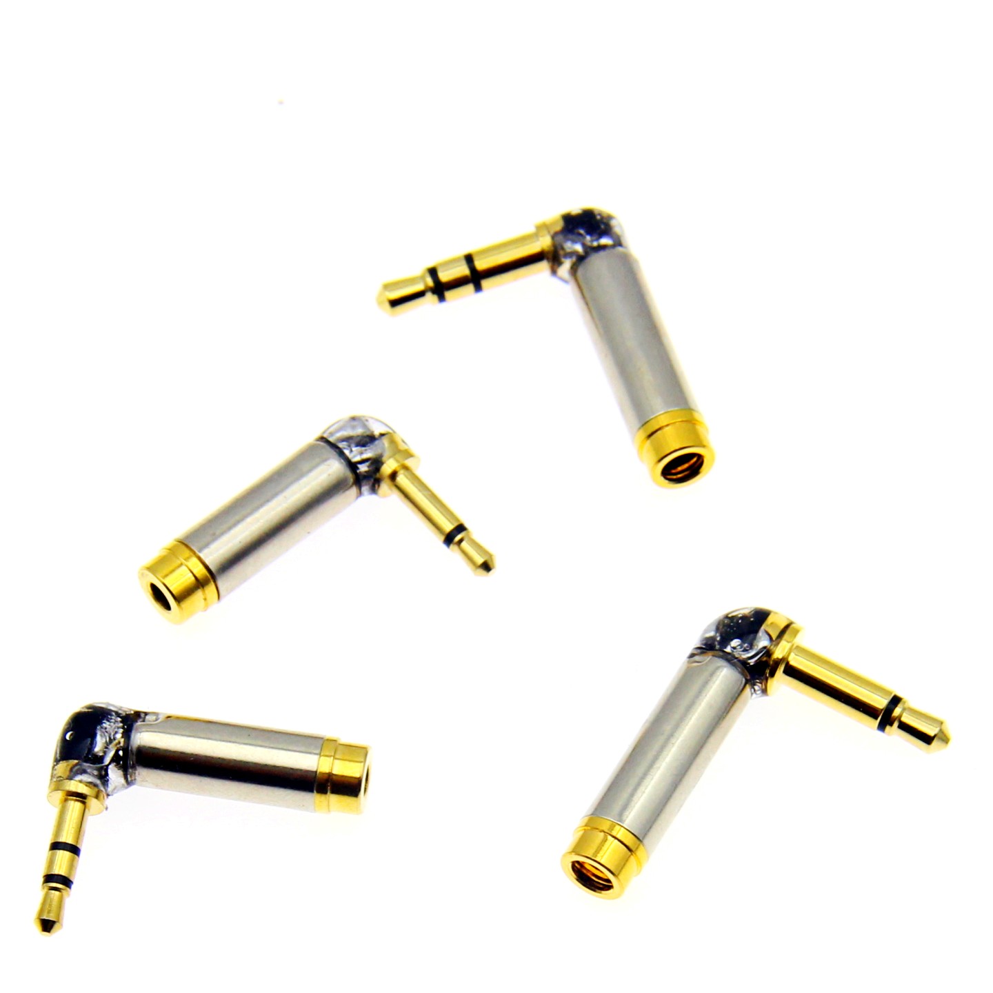 弯头2.5mm3.5mm转接头单声道转换口3.5mm立体声双声道L型90度插头