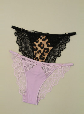 性感蕾丝内裤女纯欲风透明低腰三角裤女无痕