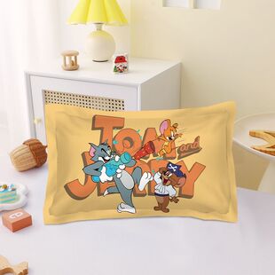 猫和老鼠全棉枕套卡通可爱汤姆杰瑞纯棉枕头套子男女生寝室单人枕