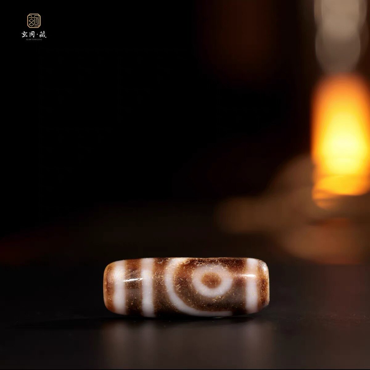 藏传地埋唐前如意二眼天珠颈饰