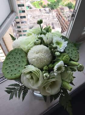 包月鲜花每周一花花点时间花+flowerplus同款莲蓬花小清新花束