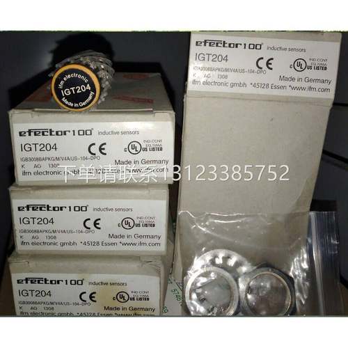 询价IGT204 电感式传感器 IGB3008BAPKG德国IFM易福门