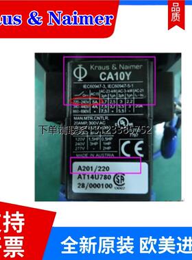 询价CA10 A230-600 FT1 V750D/3J  K+N系列蓝牌开关