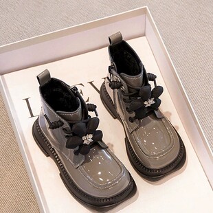 英国New Bility2023秋冬款新款儿童马丁靴女款二棉鞋加绒真皮靴子