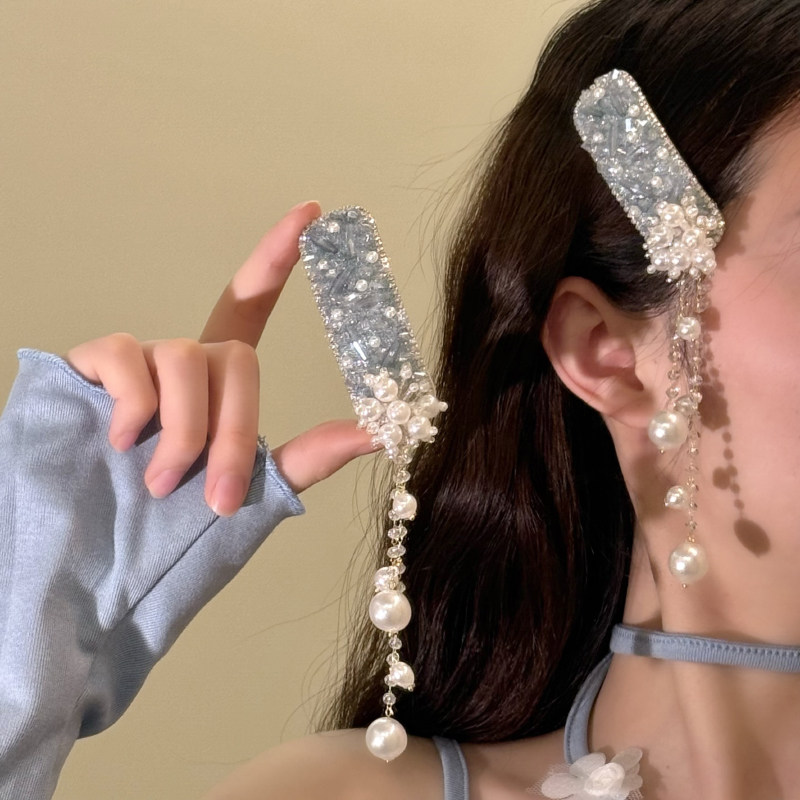 HEY TAO精致珍珠流苏侧边夹高端发饰女款轻奢高级感头饰百搭发夹,饰品/流行首饰/时尚饰品新,发饰,淘宝优惠券,粉丝福利购,淘宝优惠卷
