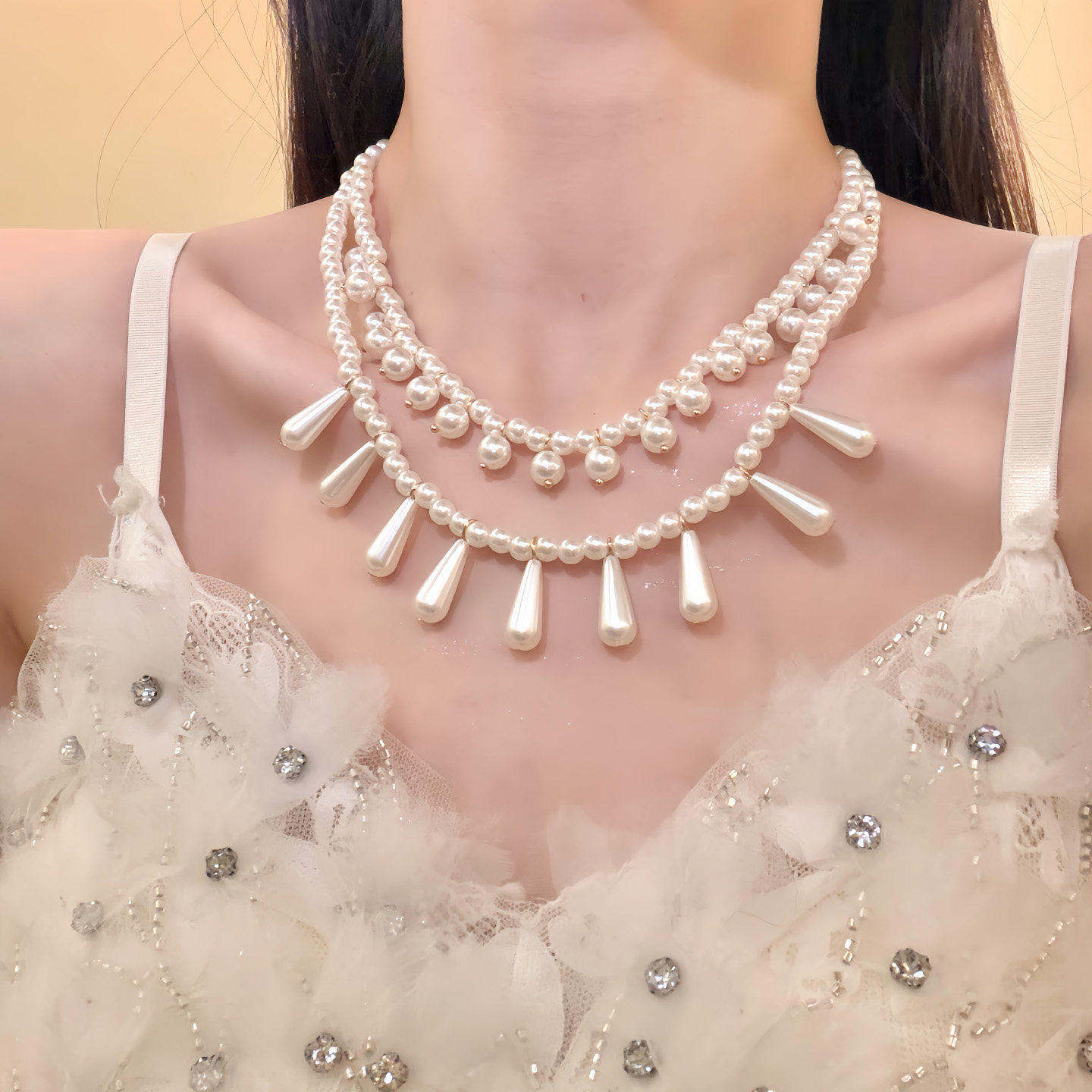 HEY TAO法式复古双层叠戴珍珠choker项链女小众百搭高级感锁骨链,饰品/流行首饰/时尚饰品新,项链,淘宝优惠券,粉丝福利购,淘宝优惠卷