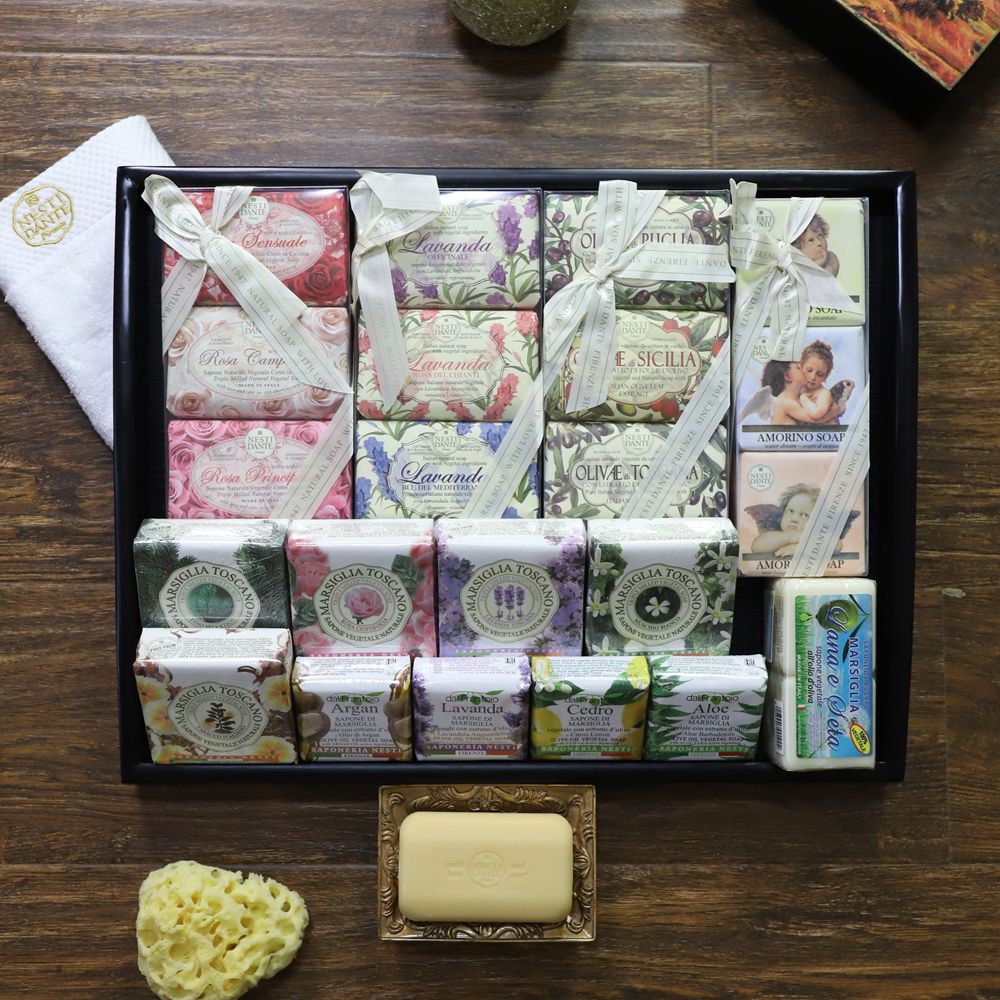 意大利nesti dante内斯蒂丹特玫瑰烟草白麝香薰衣草香氛香皂礼盒