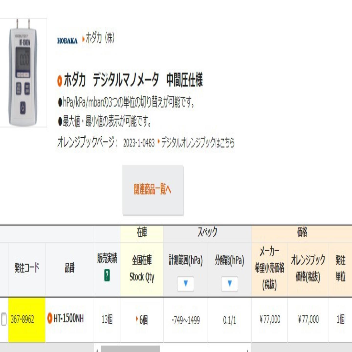 HODAKA穗高 数字式压力计 HT-1500NH活塞压力计