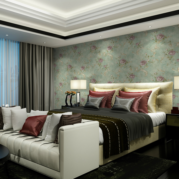 Retro American style rural Non-woven fabric Vine wallpaper a living room sofa bedroom background wallpaper Countryside Big flower ab collocationin the Decoration main material , Wallpaper , Non-woven wallpaper  category - from Buy2taobao.com to provide professional Taobao agent buy service