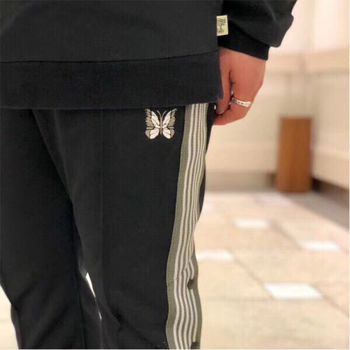 needles蝴蝶刺绣织带宽松长裤