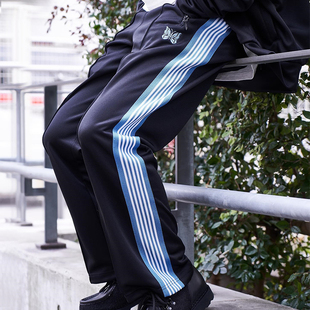 老夫子 needles 23SS 刺绣蝴蝶 垂坠感 休闲西装裤子 撞色男女夏