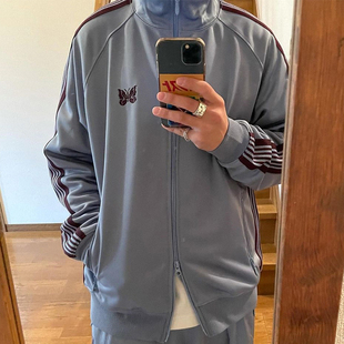 老夫子 needles 以太蓝 蝴蝶刺绣 小众 提升亮度 气质 氛围感外套