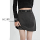 灰色西装 A字半身裙小个子遮胯显瘦包臀裙 短裙子女春夏秋高腰美式