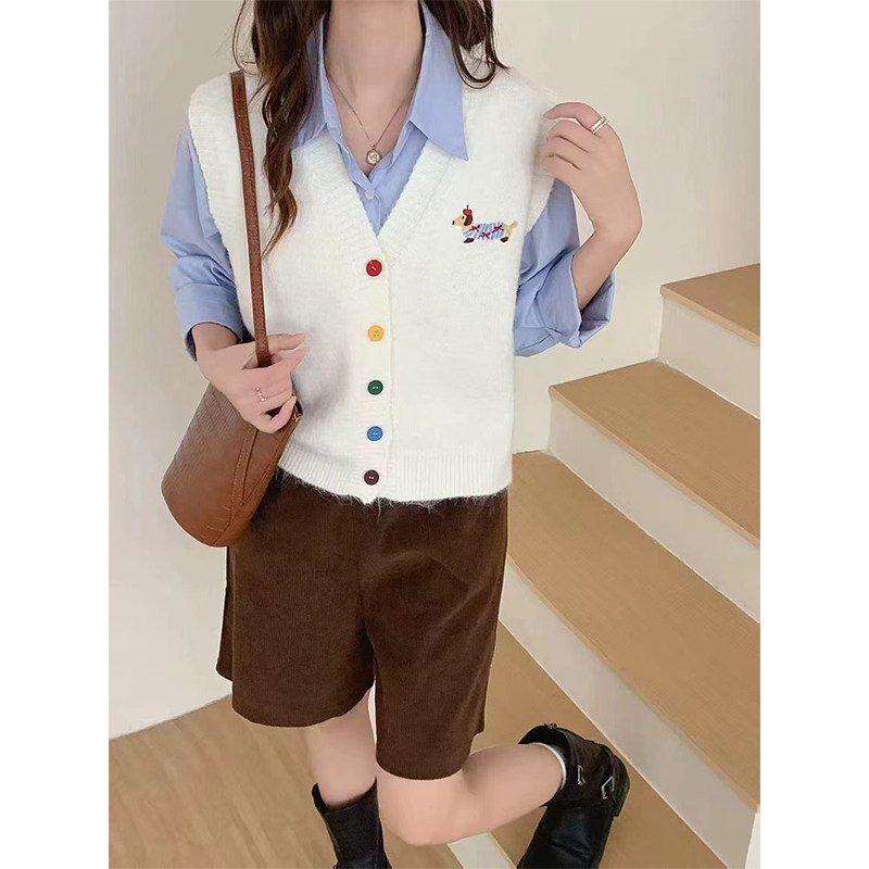 2026春款针织开衫马夹女春季学院风新款百搭显瘦叠穿背心毛衣坎肩图片