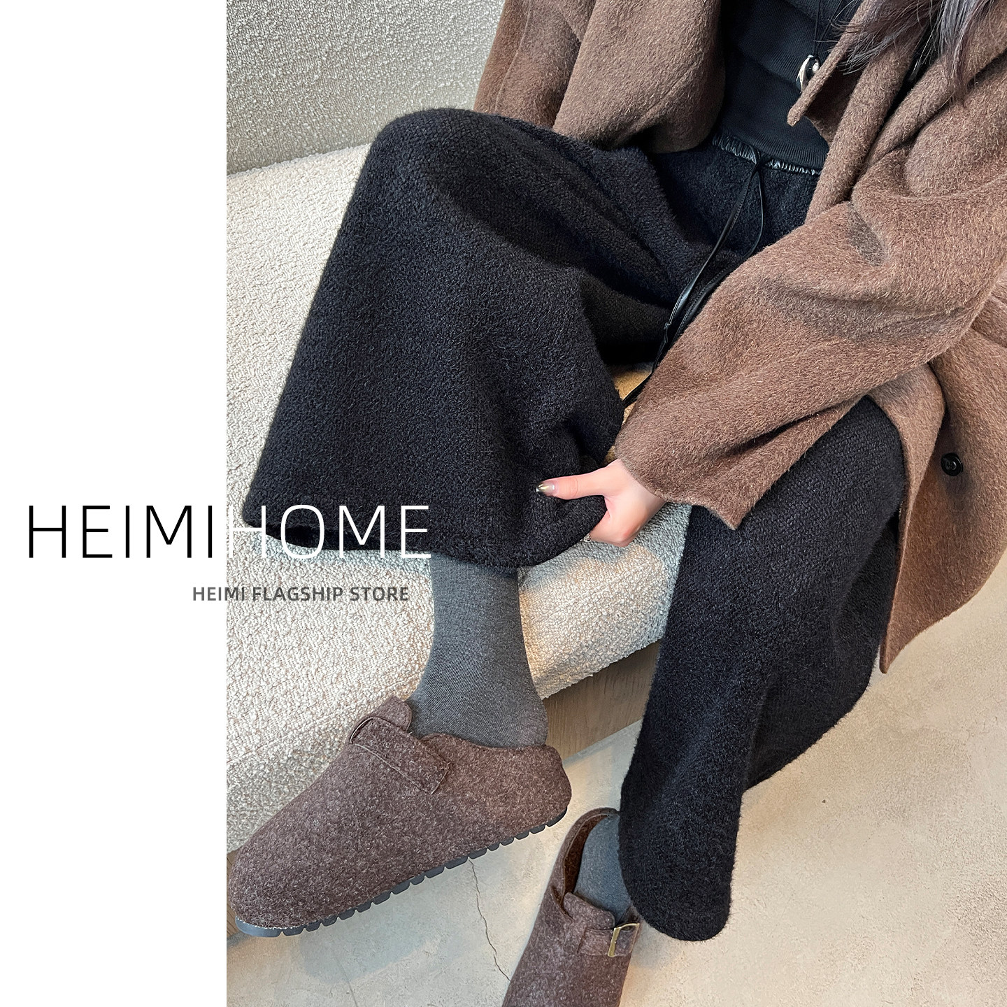 黑色加绒毛呢裤子女秋冬加厚宽松九分窄版阔腿裤小个子羊毛休闲裤,女装/女士精品,休闲裤,淘宝优惠券,粉丝福利购,淘宝优惠卷