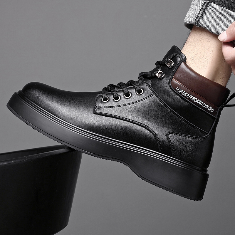 2025新款男士加绒马丁靴