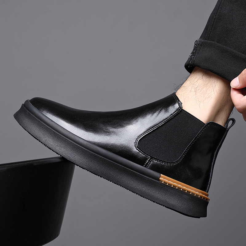 马丁靴男中帮短靴韩版潮流