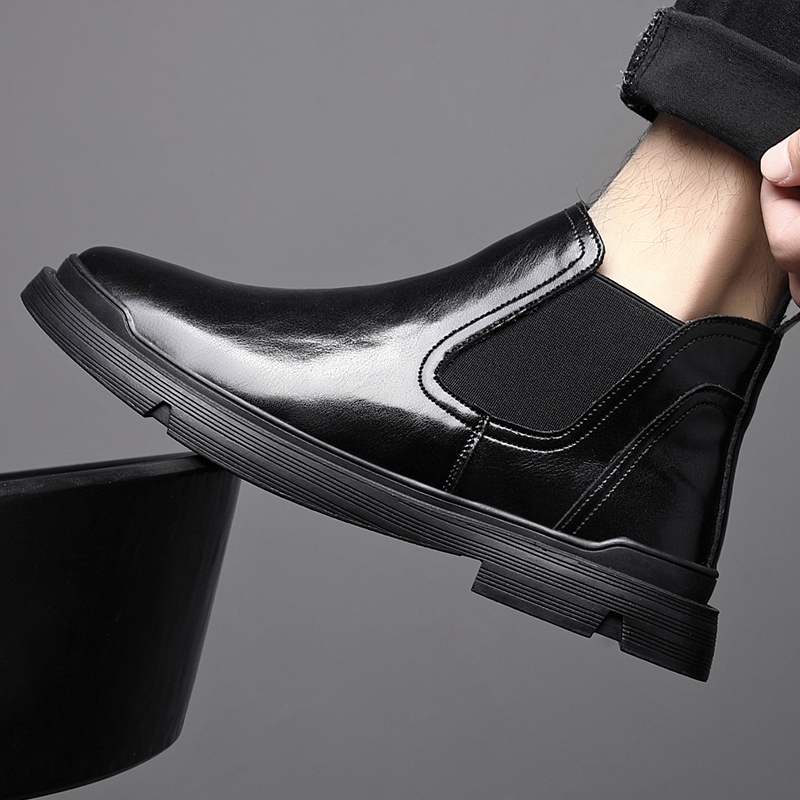 马丁靴男中帮短靴韩版潮流