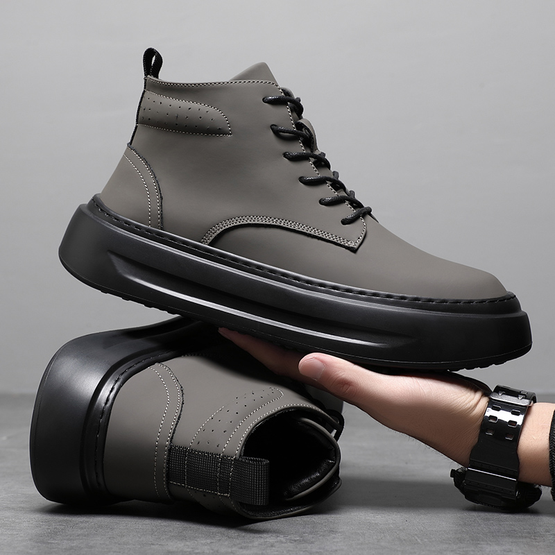 秋冬新款真皮马丁靴男款