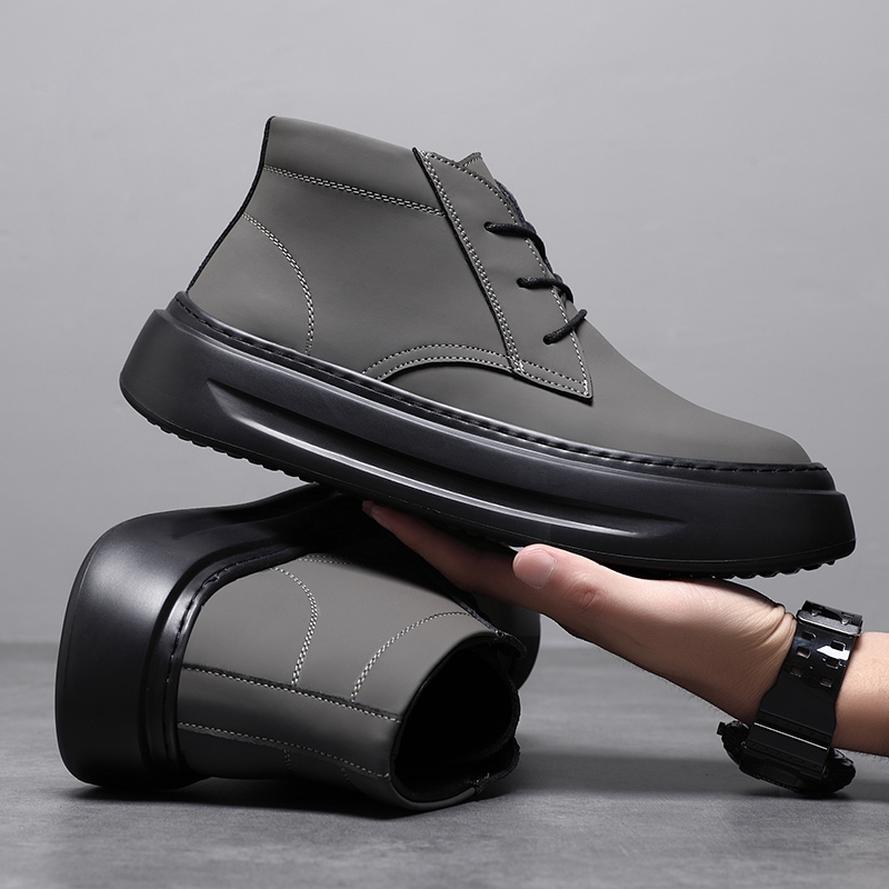 真皮男鞋冬季马丁靴短皮靴子男