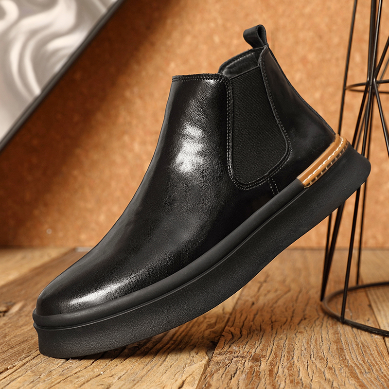 马丁靴男中帮短靴潮流英伦复古