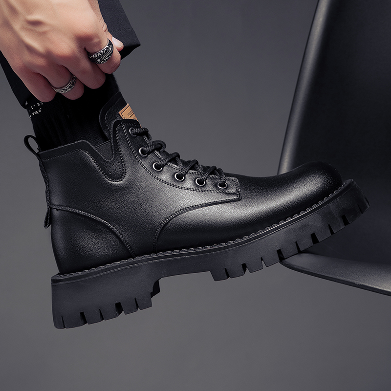 冬季加绒高帮马丁靴马丁靴