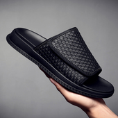 室外凉拖男士 沙滩外穿韩版 越南一字拖鞋 新款 真皮夏季 凉鞋 潮流男鞋