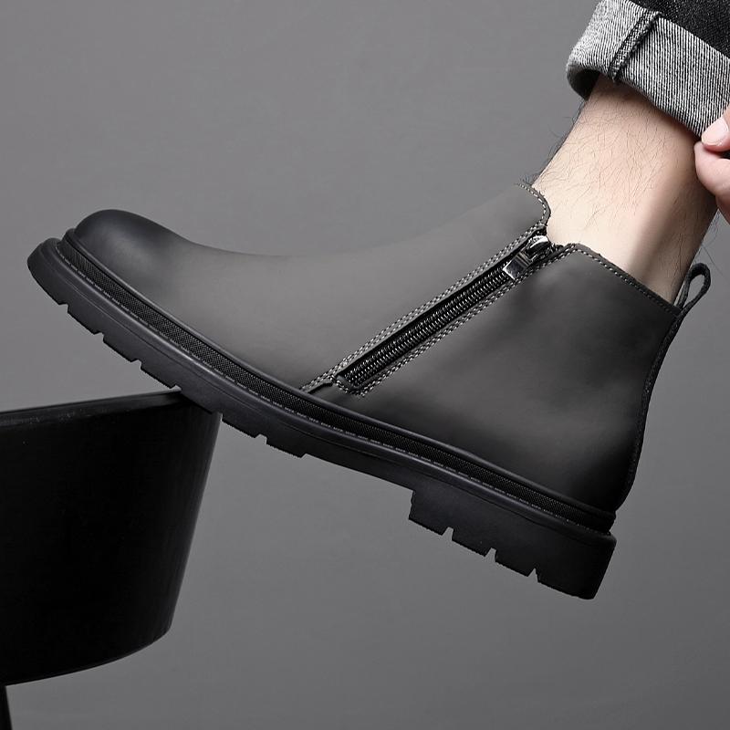 切尔西靴子男冬季加绒保暖