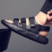 舒适休闲减震软底透气黑色沙滩凉鞋 凉拖鞋 男 新款 拖鞋 男款 2025夏季