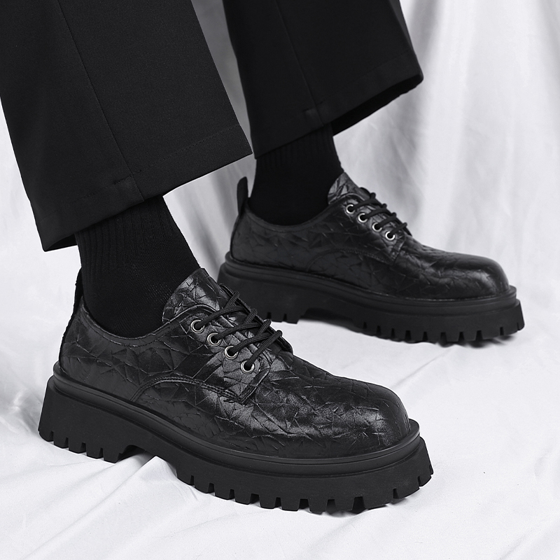 皮鞋男款德比男士休闲商务工装鞋