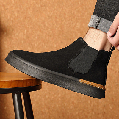 2025秋冬季新款翻毛皮鞋子男棉鞋