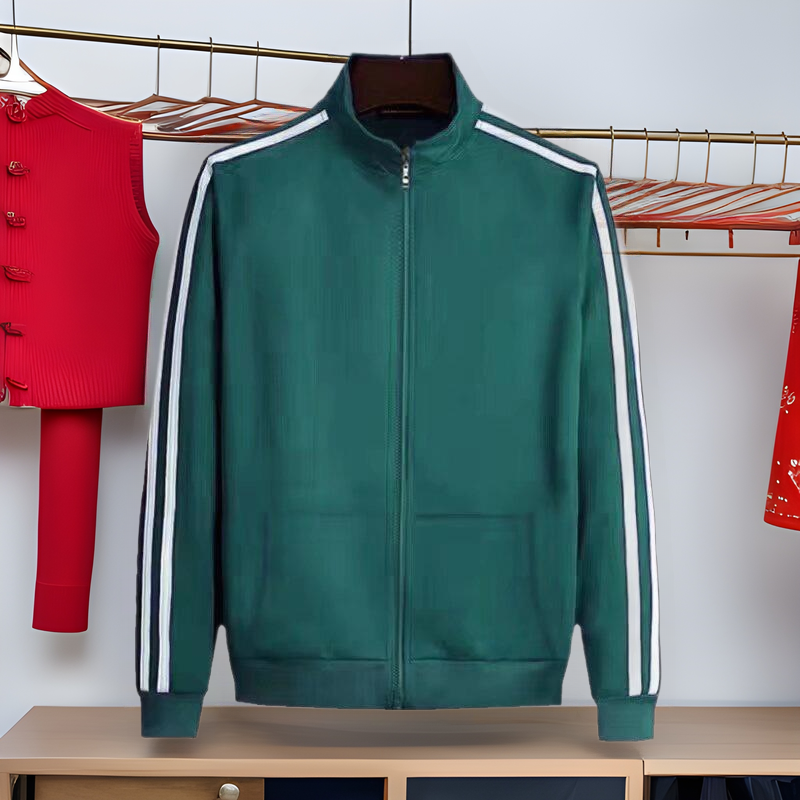 2024新年大红色喜庆开衫立领卫衣外套流行户外工作服直筒长袖外贸