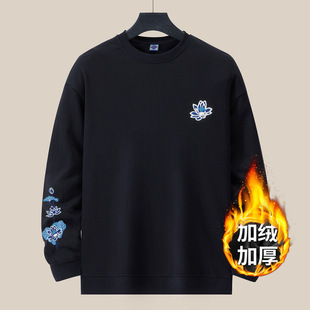 潮牌刺绣纯棉长袖 360g秋冬新款 时尚 圆领卫衣国潮宽松大码 上衣 男士