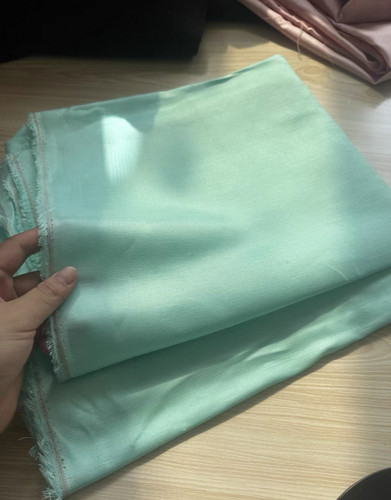 新款 薄荷色 亚麻布 面料（特价瑕疵款）