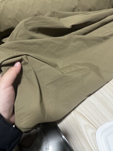 宽1.45米左右 3米 羽绒服布料0121 皱纹棉感 卡奇色