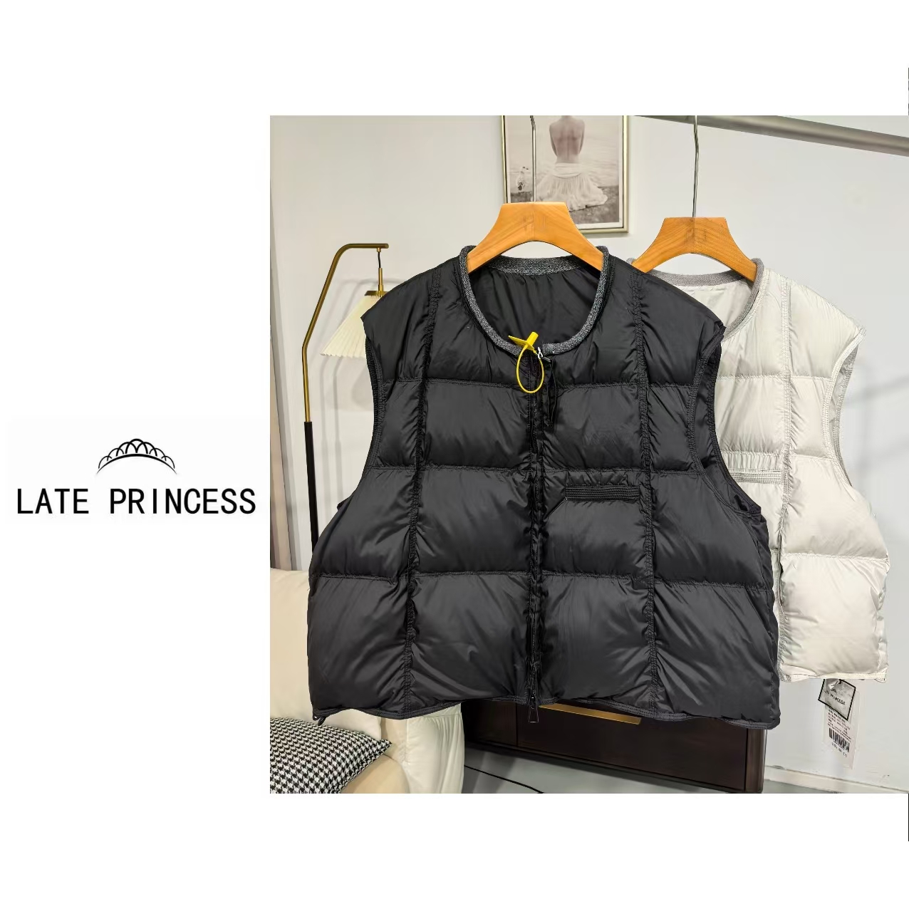 LATE PRINCESS【星河】冬装新款百搭时尚修身马甲