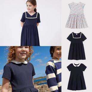 现货Petit 25春夏女童纯棉连衣裙可爱印花A字裙 Bateau童装