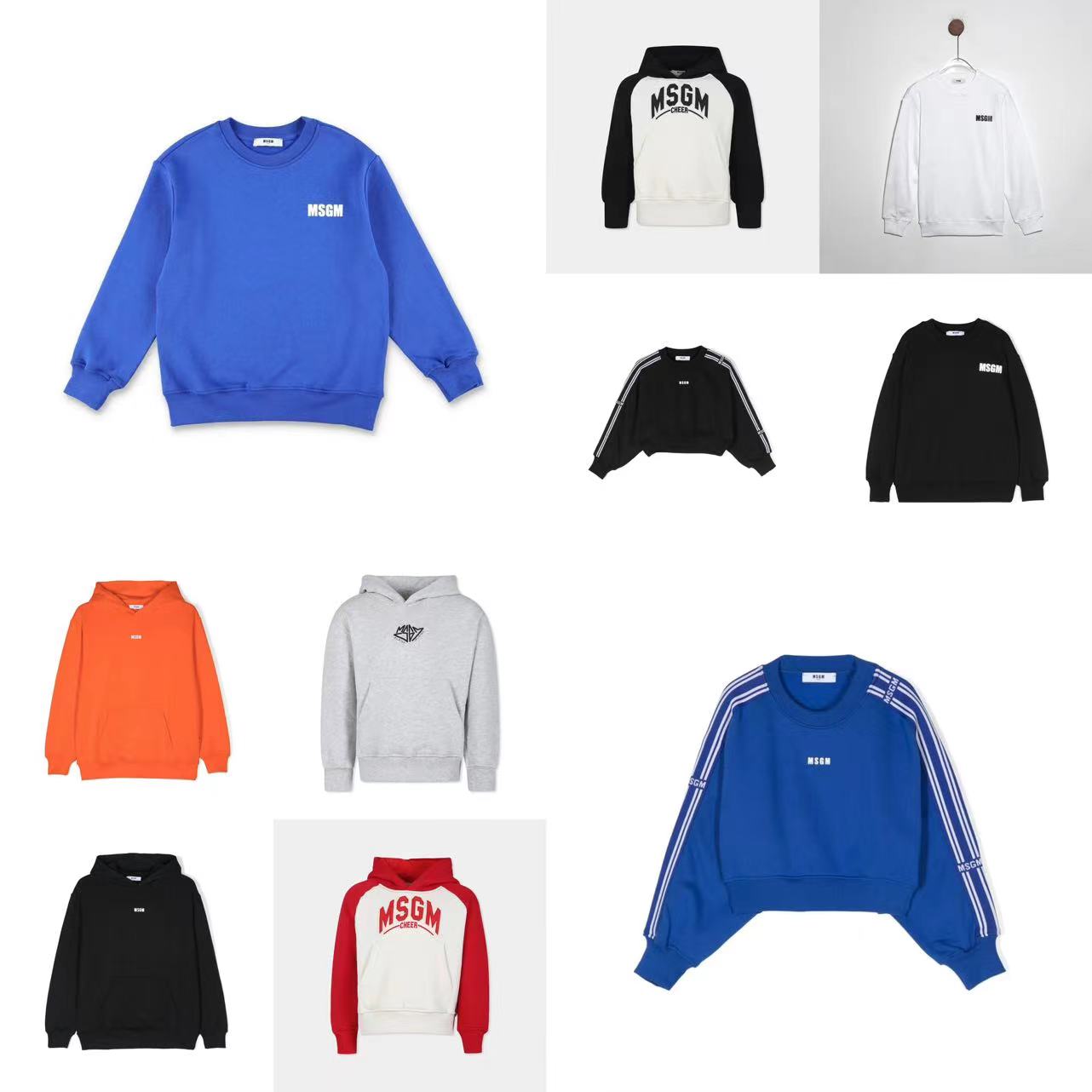 儿童休闲风格时尚连帽Logo棉卫衣