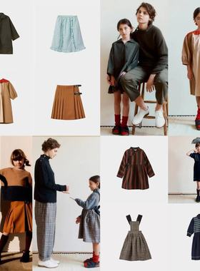 3z现货Caramel童装24秋冬女童半身裙甜美碎花百褶裙cbc连衣裙