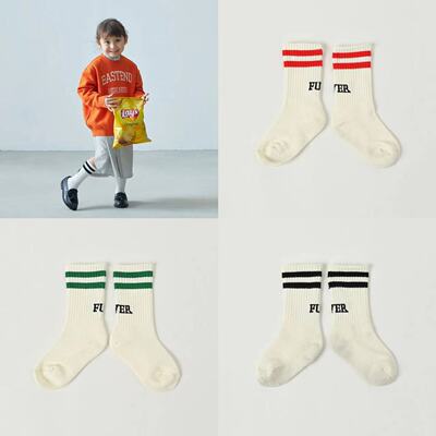 日系休闲风儿童条纹棉袜保暖棉袜