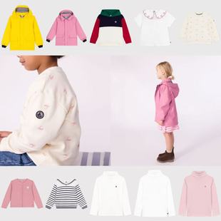 25秋冬女童外套上衣拉链连帽卫衣衬衫 现货Petit Bateau童装