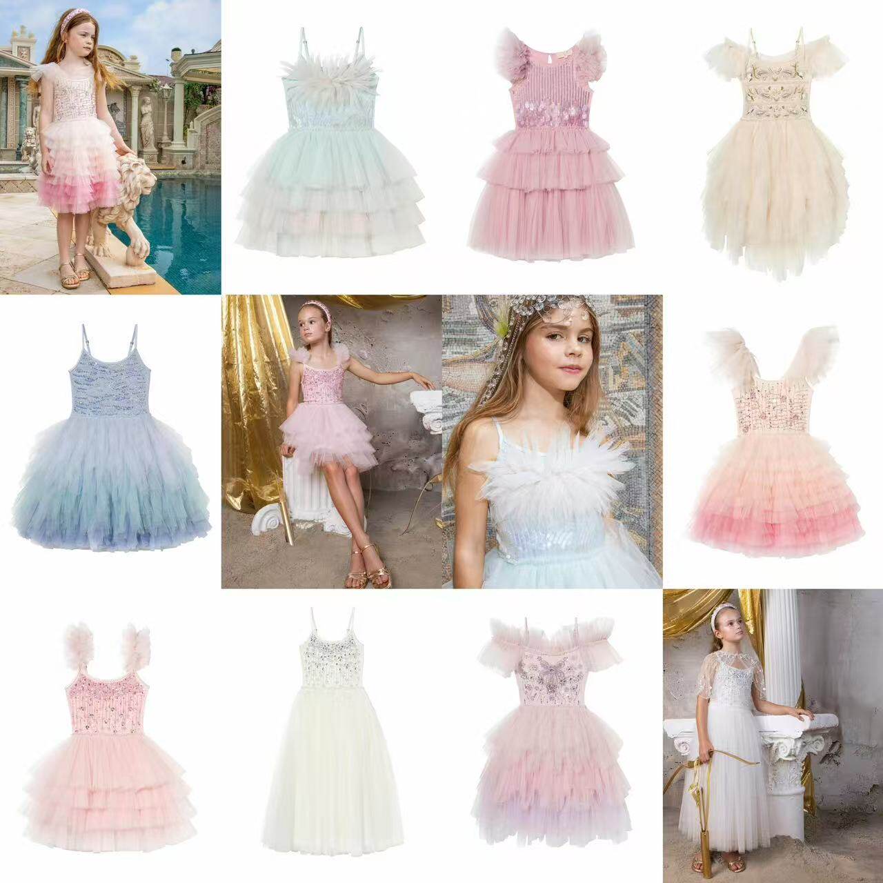 现货Tutu Du Monde童装26春夏亮片礼服连衣裙芭蕾裙公主裙刺绣