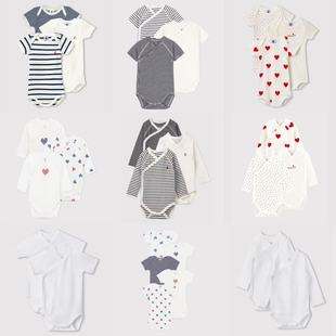 睡衣连体衣亲肤 25春夏婴儿爬服哈衣套装 现货Petit Bateau童装