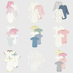 部分现货Petit 26春夏婴儿护肚连体衣爬服连身居家哈衣 Bateau童装