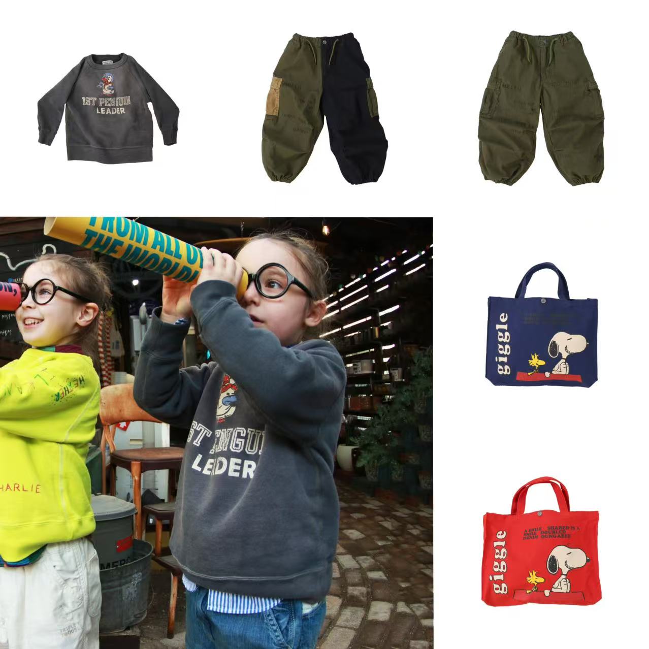 DenimDungaree长袖T恤印花衬衫