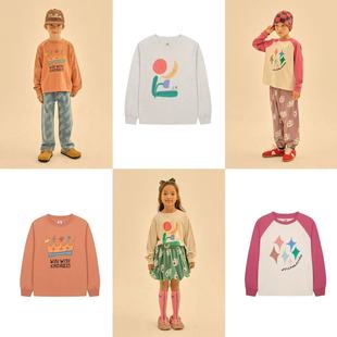 T恤印花打底上衣 25秋冬儿童圆领长袖 现货Jelly mallow童装