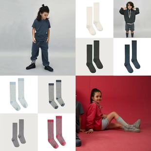 4z现货Gray 25春夏男女童袜子中筒袜舒适透气高筒长袜 Label童装